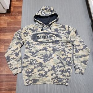 Carhartt Digital-Camo Hoody One OFF RARE Mens Med  Pullover Sweater EUC